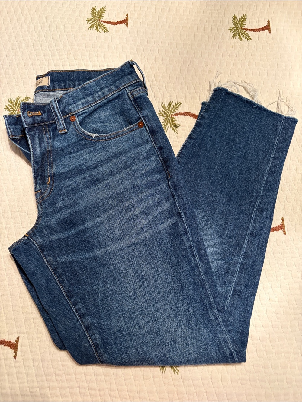 Women’s Madewell Blue High-Rise Straight Jeans